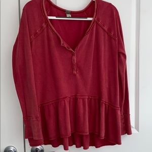Pale red tulip sweater